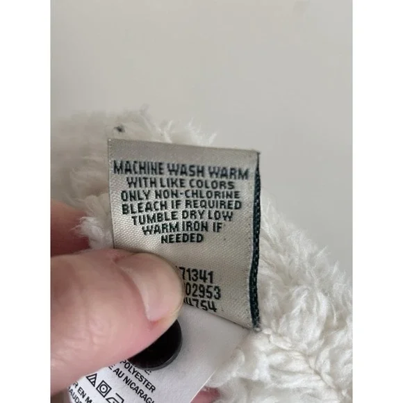 LL Bean Womens Medium Scotch Plaid Flannel Fleece Lined Hoodie Green Blue - Picture 4 of 6